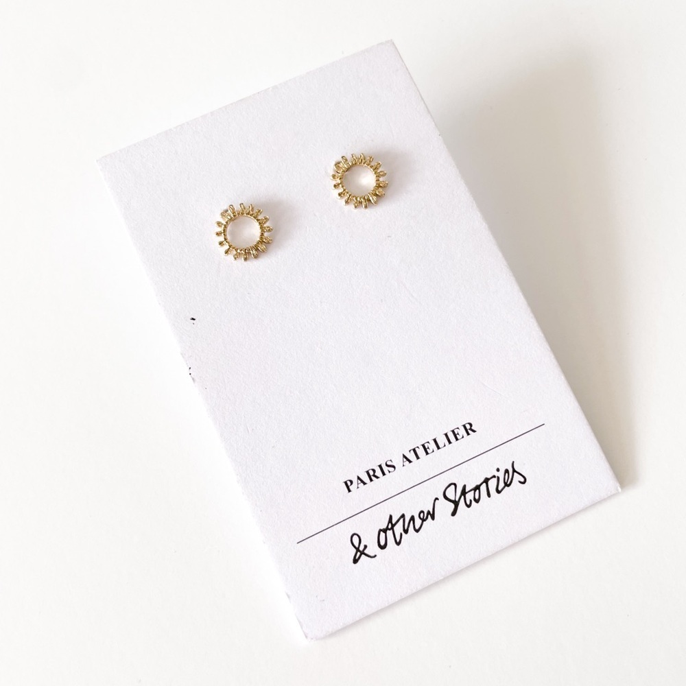& Other Stories Gold Sun Earrings